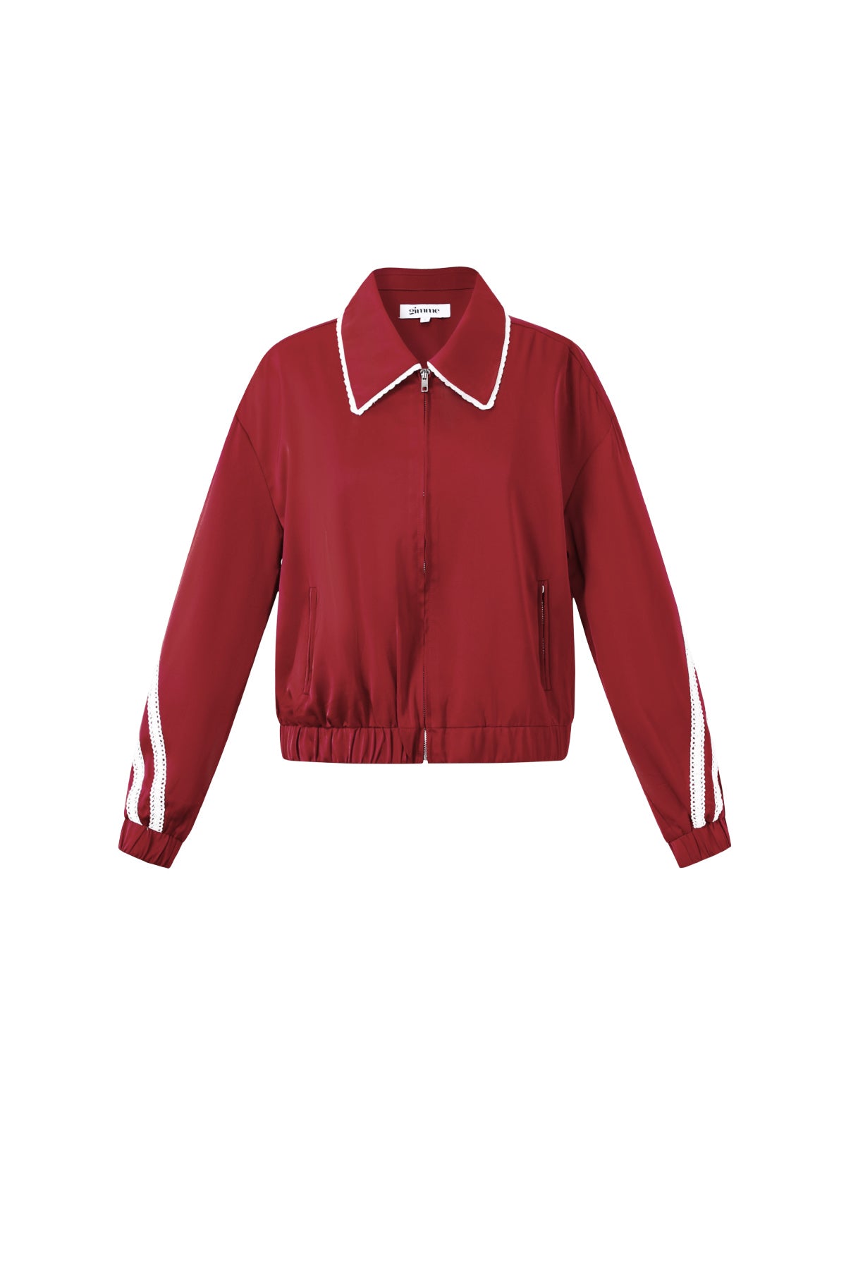 Geweven Polyestervezel Vrouwen Jas Sportief Kleurcontrast 2-delige Set